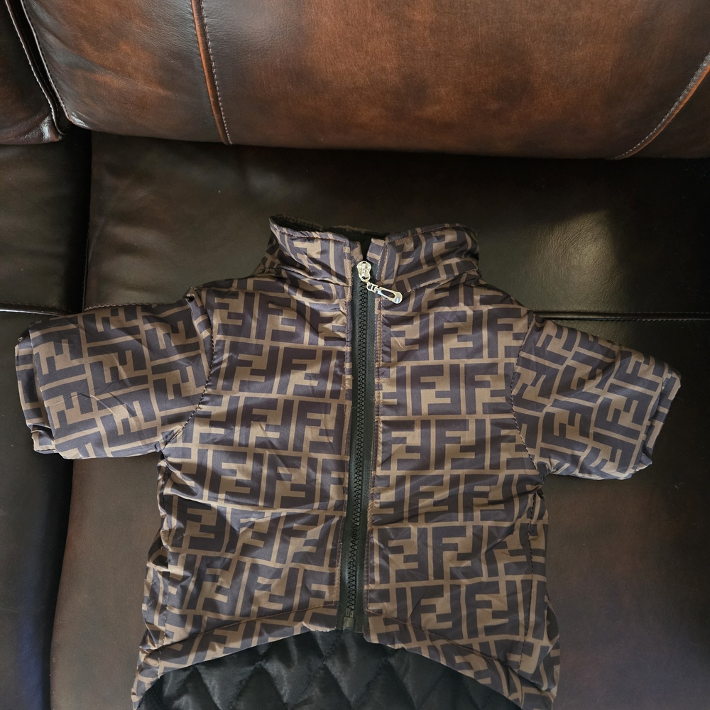 Fendi Brown Patterned Dog Jacket